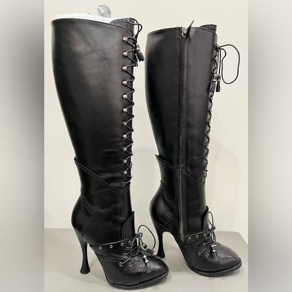 VINTAGE ALEXANDER MCQUEEN ARCHIVE
BLACK LACE UP OXFORD VICTORIAN BOOTS RARE
Sz37 - Picture 5 of 10